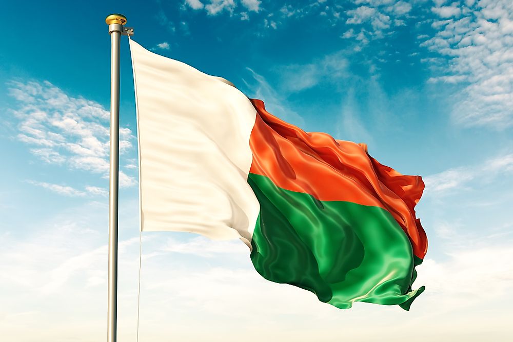 The Madagascar flag. 
