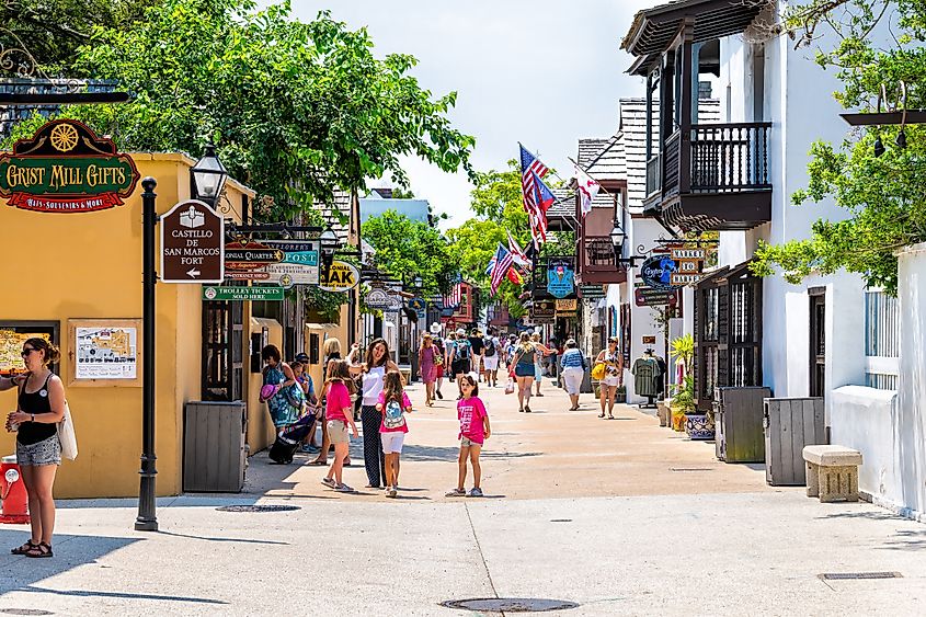 St. George Street in St. Augustine, Florida.