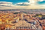 An aerial view of Vatican City, the world's smallest country.