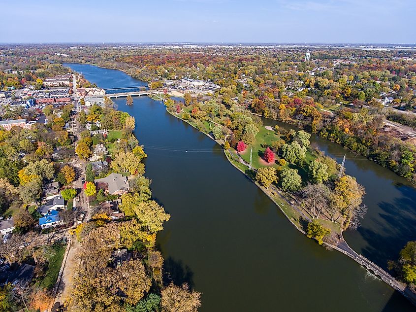 Island Park in Geneva, Illinois.